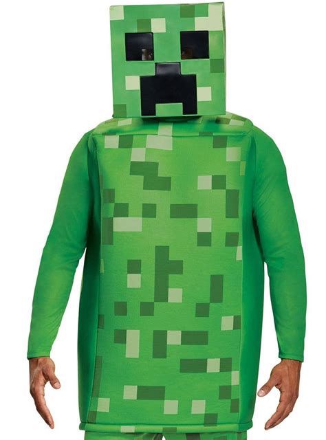 Adults Prestige Green Creeper Costume Creeper Minecraft Costume
