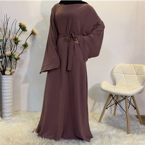 Casual Flowy Abaya For Eid 2021 Long Maxi Dress With Sleeves Etsy
