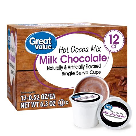 Great Value Milk Chocolate Hot Cocoa Mix 052 Oz 12 Count Single