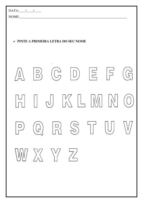 Pinte A Primeira Letra Do Seu Nome