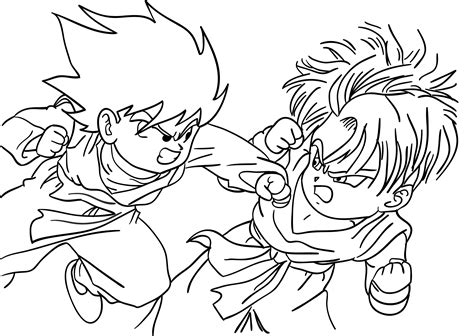 Search through 623,989 free printable colorings at getcolorings. Goten vs Trunks Lineart by KiranBenning on DeviantArt