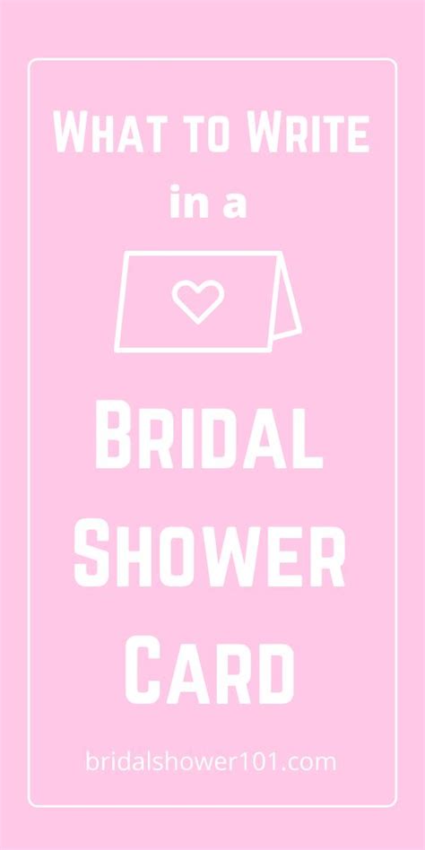 What To Write In A Bridal Shower Card Bridal Shower Cards Wedding
