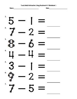 See how far you can get! Touch Math Subtraction by The Village | Teachers Pay Teachers