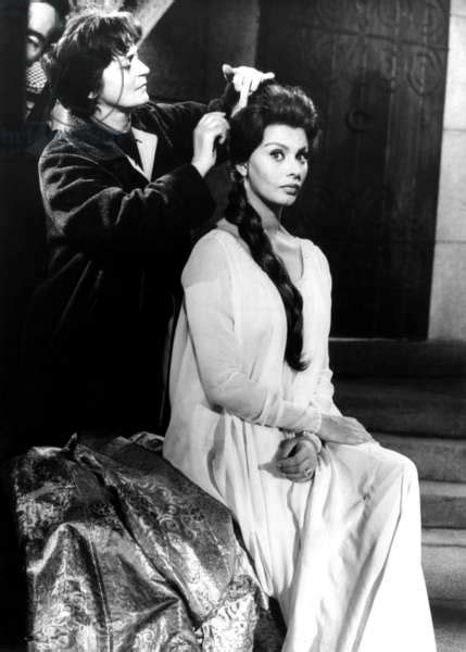 Sophia Loren On Set Of Film El Cid 1961 Bw Photo