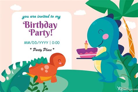 Free Lovely Birthday Party Invitation Card Maker Online