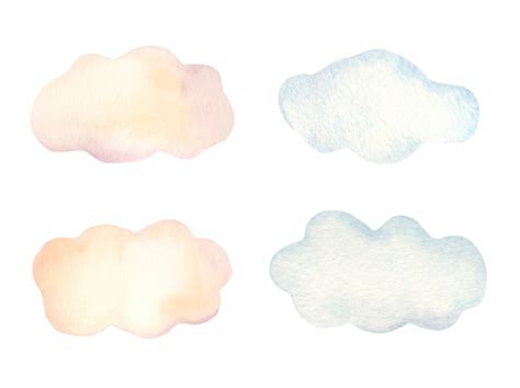Premium Vector Watercolor Clouds Collection