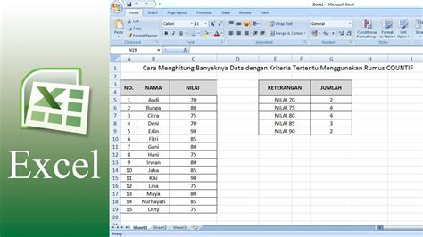 Cara Menghitung Jumlah Data Dengan Multi Kriteria Dalam Microsoft Excel
