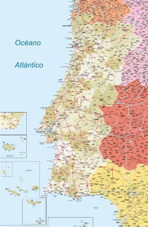 Portugal Mapas Murales Personalizados Laminados Forex Foam Magnéticos