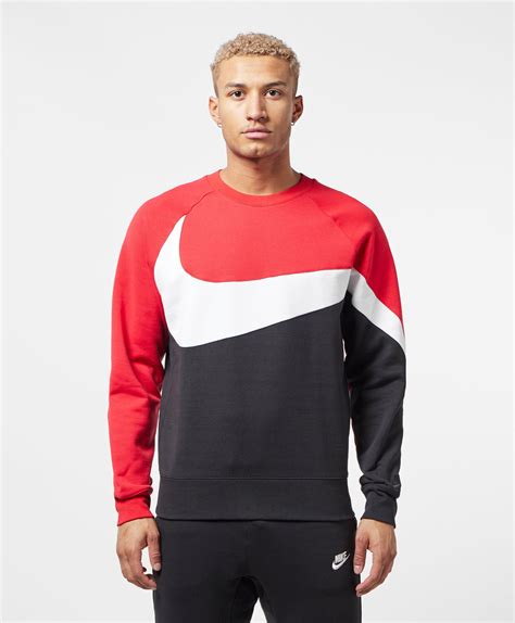 Nike Swoosh Fleece Crew Sweatshirt For Men Lyst Uk