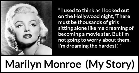 Marilyn Monroe “i Used To Think As I Looked Out On The Hollywood”