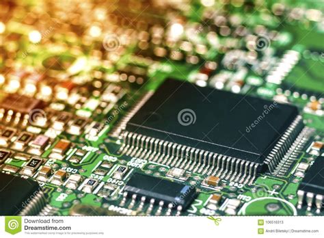 Circuit Board Electronic Computer Hardware Technology Motherbo Stock