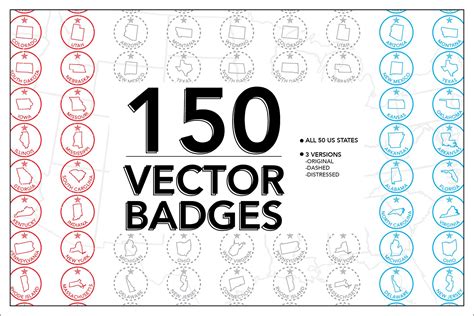 Usa State Badges Pre Designed Illustrator Graphics ~ Creative Market