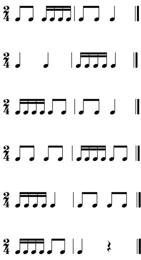 Quarter Notes And Eighth Notes