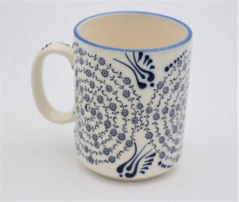 Hand Crafted Turkish Ceramic Coffee Mug In Halic Design Nirvana