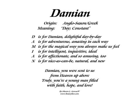 Meaning Of Damian Lindseyboo