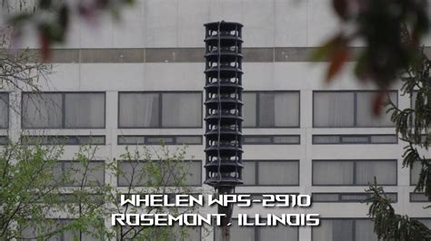 Whelen Wps 2910 560 Hz Tornado Siren Test Voice And Alert Rosemont