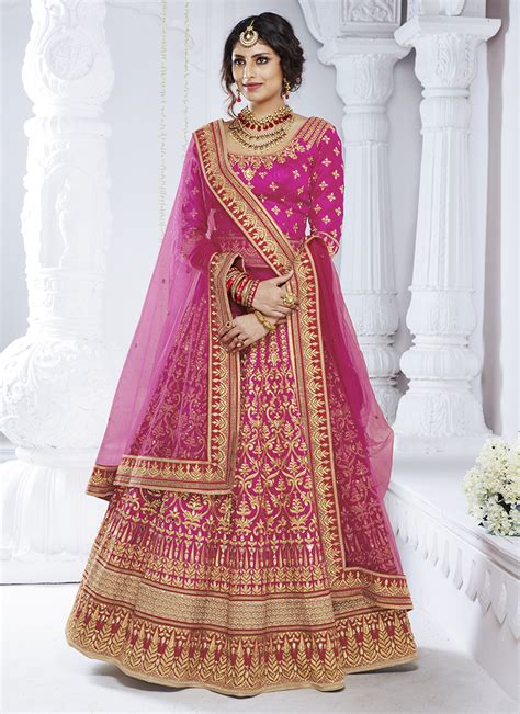 Fancy Silk Latest Designer Zari Embroidery Work Bridal Lehenga Cholis Collection Catalog