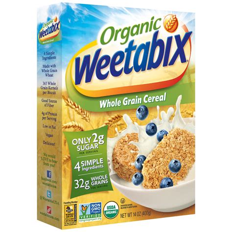 Organic Weetabix Whole Grain Cereal 14 Oz Box