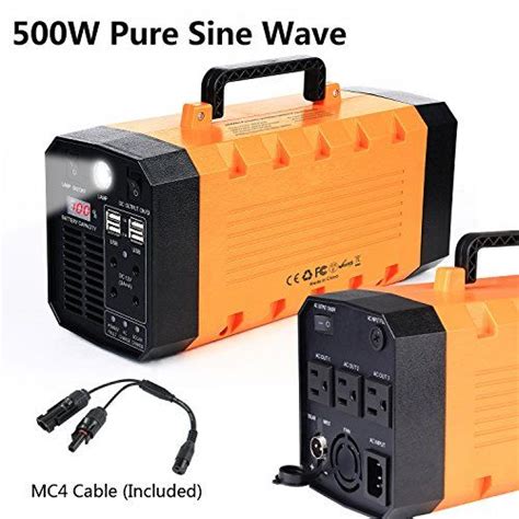 7lb 500w 288wh Backup Portable Generator Solar Power Source Power