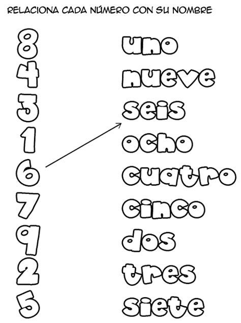 Relacionar Los Números Con Sus Nombres Learning Spanish For Kids
