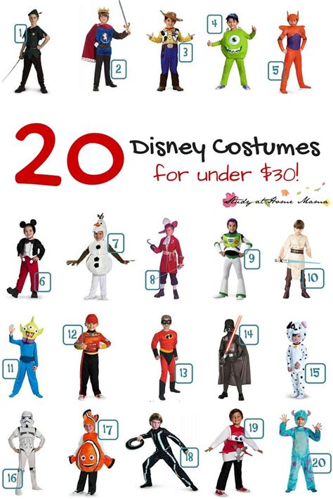 20 Disney Costumes Under 30 ⋆ Study At Home Mama Boys Disney