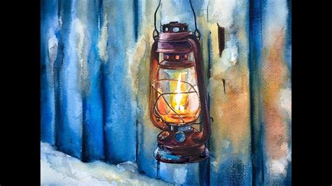 Watercolor Lantern Painting Tutorial Youtube