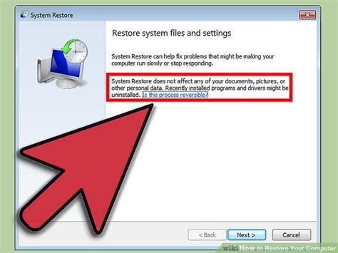 Select recovery > open system restore > next. How to Restore Your Computer: 9 Steps (with Pictures ...