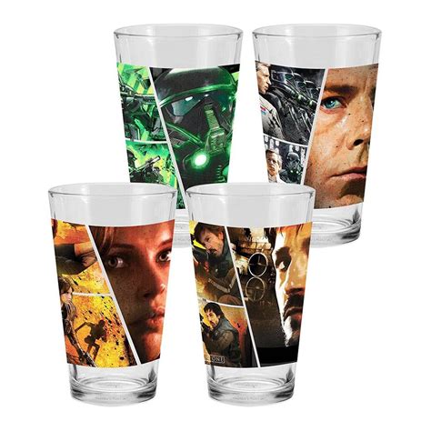 Rogue One Laser Decal Pint Glass Set Of 2 Laser Decal Pint Glass Set Glass Set