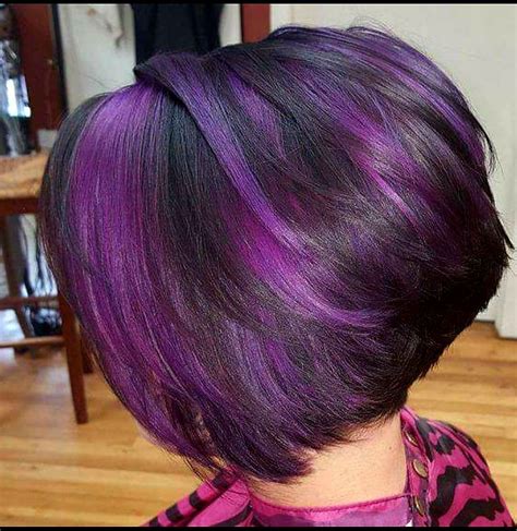 30 Purple Streaks In Hair Fashion Style