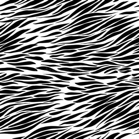 Black And White Zebra Animal Seamless Vector Print Stock Vector
