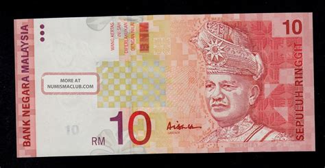 The sign of malaysian ringgit is rm, iso code is myr. Malaysia 10 Ringgit (1999) Cc Pick 42b Unc Banknote.