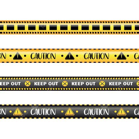 Warning Line Yellow Black Warning Line Yellow Black Png And Vector
