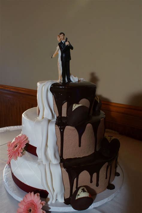 bride and grooms cake all in one best of both worlds grooms cake cake bride
