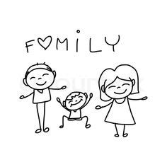 Unimamme e voi cosa ne pensate di questi bellissimi lavori? Pronta per stampare Disegno Famiglia Stilizzato ...