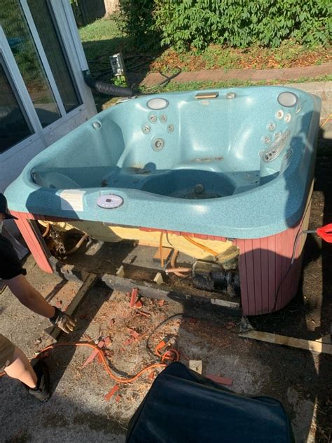 Hot Tub Before Junk Bee Gone