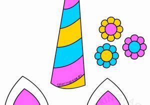 Trace the ear template onto white felt and cut out. Unicorn Horn Template Printable and Unicorn Horn Ears and ...