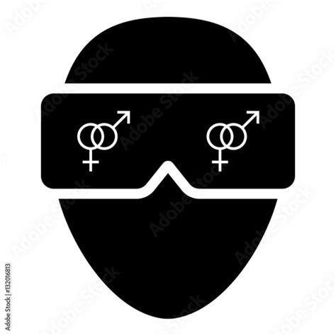 Virtual Sex Icon Glyph Black Filled Style Stock Image And Royalty