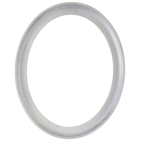 Oval Frame In Country White Finish Solid Oak Picture Frames