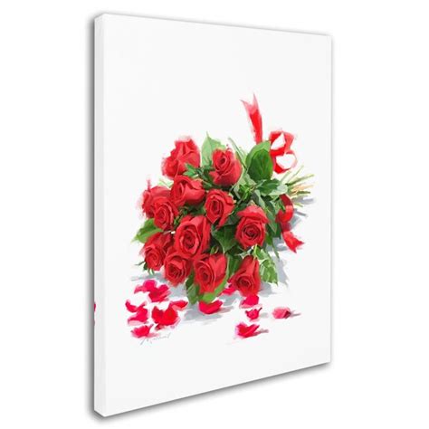 Trademark Fine Art The Macneil Studio Red Roses 24x32 Canvas Art In