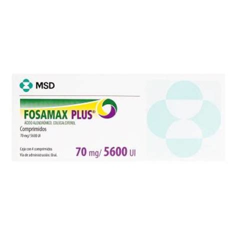 Fosamax Plus 70 Mg 5600 UI 4 Comprimidos Walmart