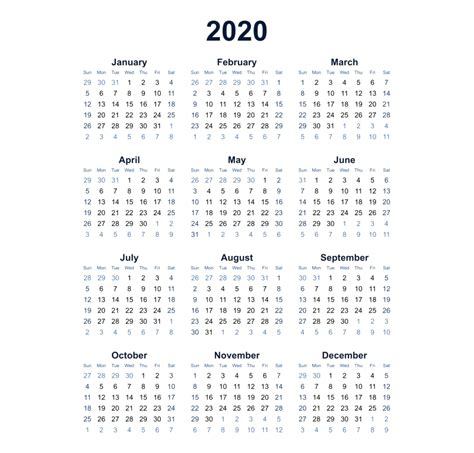 2020 Calendar Png Images Transparent Background Png Play