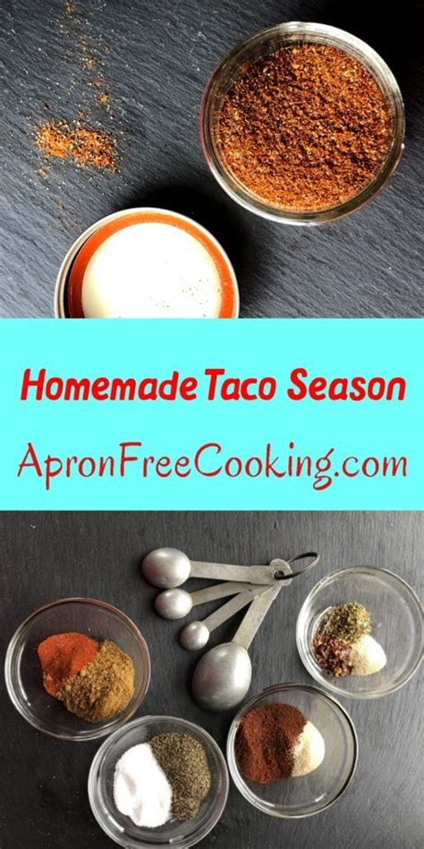 Especially if you plan to make this taco night. Homemade Taco Seasoning • Apron Free Cooking | Recipe ...