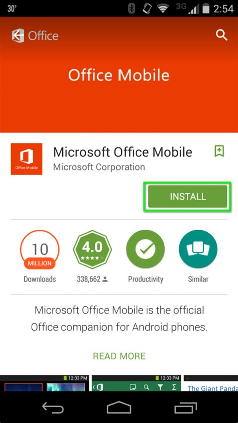 Office 365 Install Office 365 Apps For Android Office Of