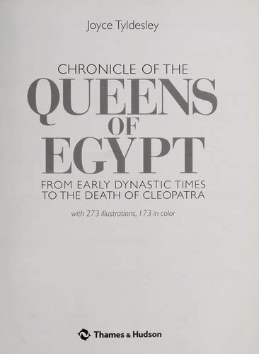 Chronicles Of The Queens Of Egypt By Joyce A Tyldesley Open Library