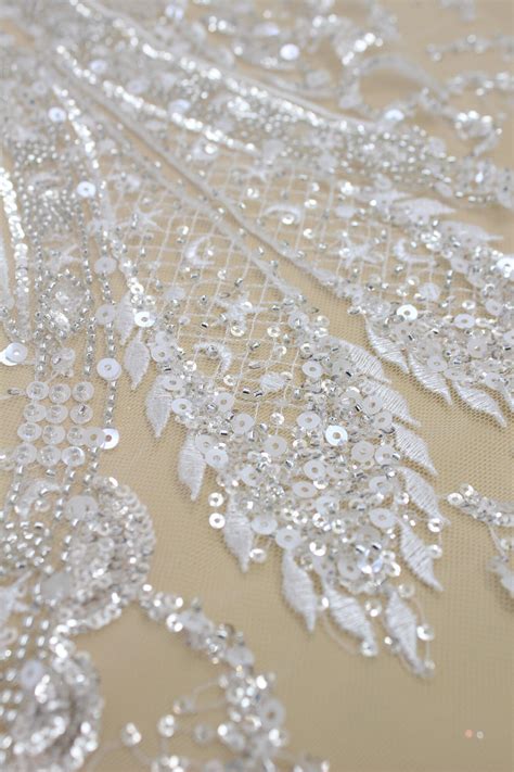 Luxury Couture Lace Fabric With Beadmilky Sequin And Etsy Australia