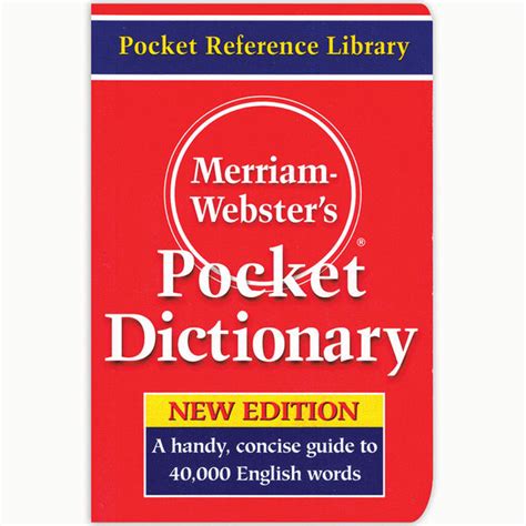 Merriam Websters Pocket Dictionary Mw 5308 Supplyme