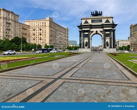 Triumphal Arch Of Moscow Russian Landmarks Editorial Stock Photo