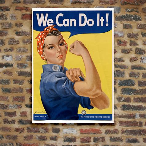we can do it rosie the riveter vintage propaganda poster just posters