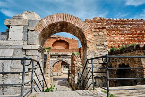 One Of The Entrance Gate Of Ancient City Of Iznik Nicaea Made Of Red