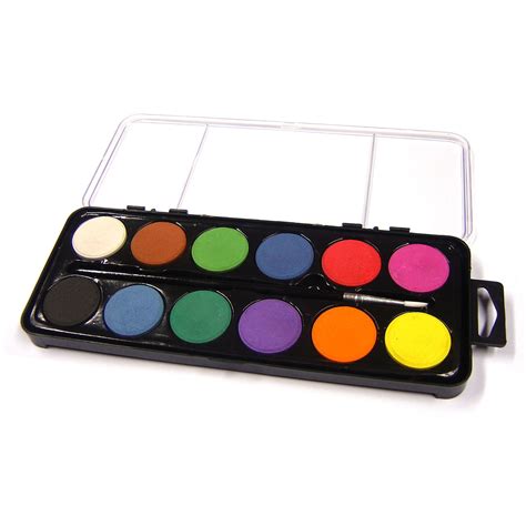 12 Disc Artist Watercolour Paint Set With Brush Mb Z1004 Primary Ict